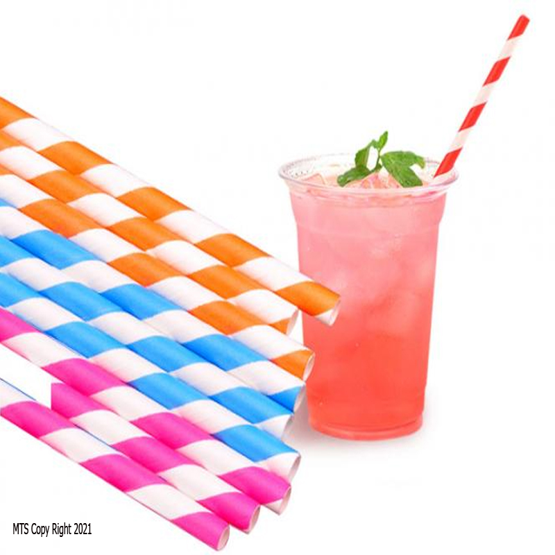 [باكت شاليموه ورقي 10 ملم مغلف بالشعار - 1000 قطعة] Straw Paper 10 mm - Pack of 1000 (yes, Covered)