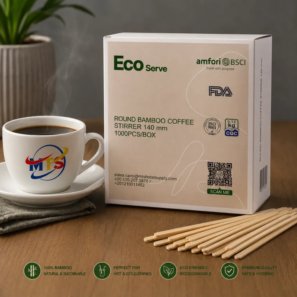 [قلاب كابتشينو بامبو  غير مغلف (MTS)] MTS Bamboo round coffee sticks bulk