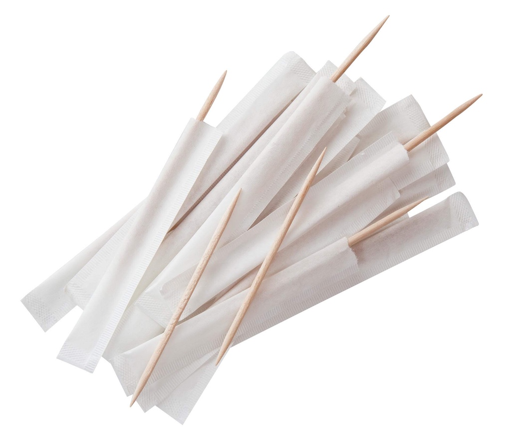 [خلة أسنان بامبو مغلفة بورق أبيض (MTS)] MTS Bamboo toothpick paper wrapped