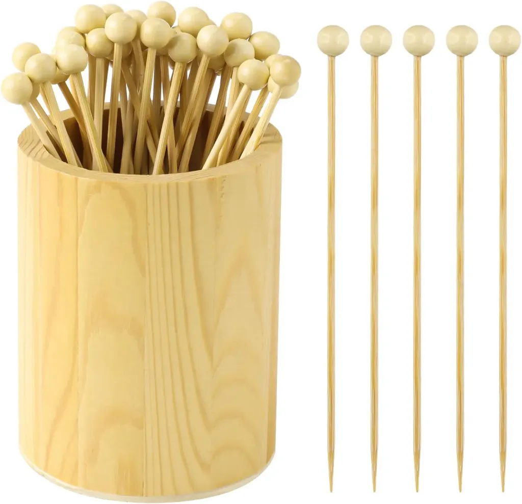 [خلة ديكوريشن خرز 12 سم (MTS)] MTS Bamboo Ball with skewer 12cm