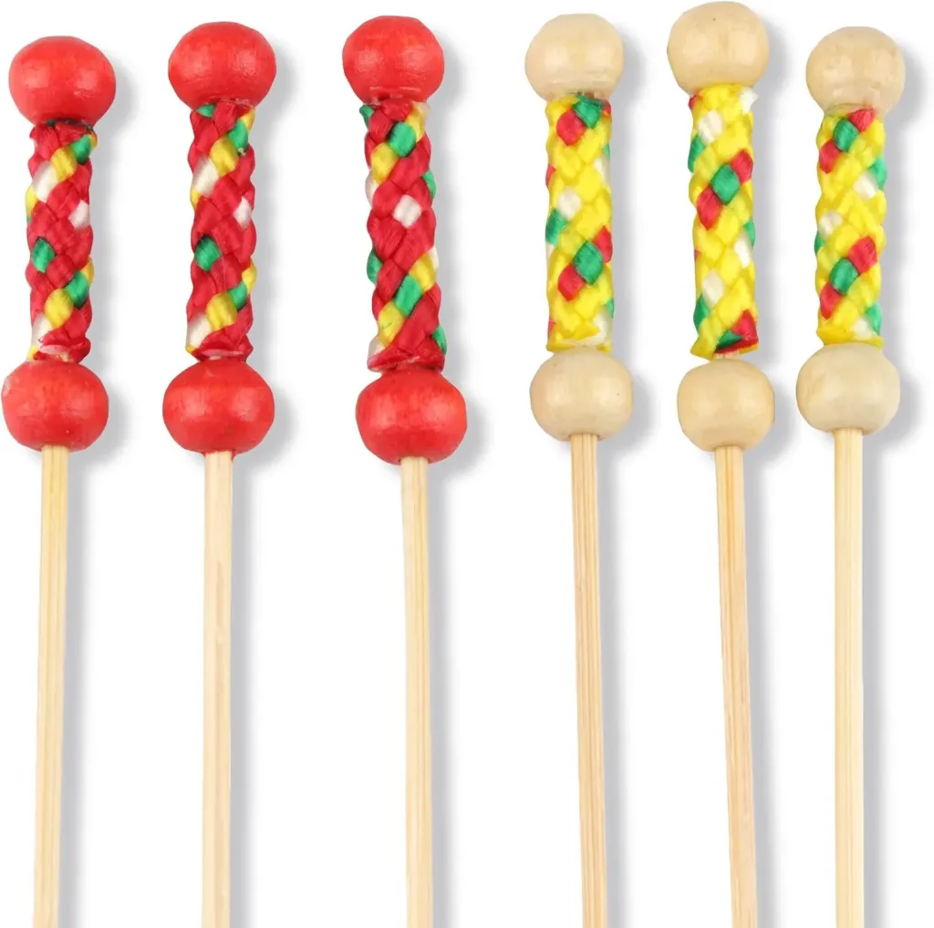 MTS Bamboo string sticks12cm (Yellow - Red)