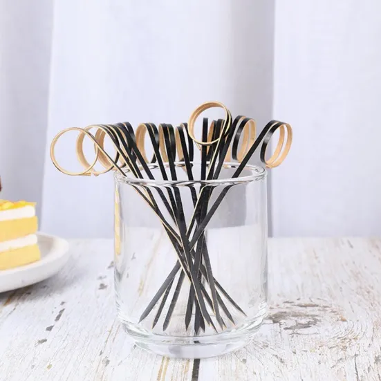 [خلة ديكوريشن بحلقة سوداء 9 سم (MTS)] MTS Bamboo Black ring sticks 9cm
