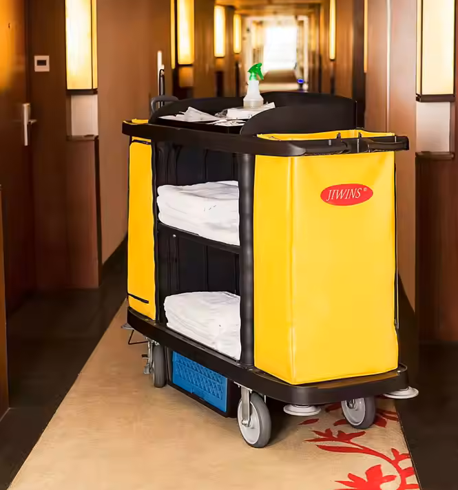 [تروللي هاوس كيبينج] LUXURY Jwins HOUSEKEEPING CART