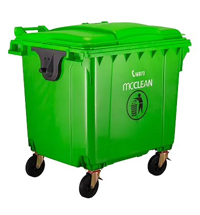[صندوق قمامة اخضر سعة 1100 لتر بالدواسة  (ماكلين)] Mcclean 1100 Liter