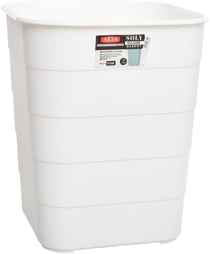 [باسكت بلاستيك أبيض كبير] Plastic Basket White Large