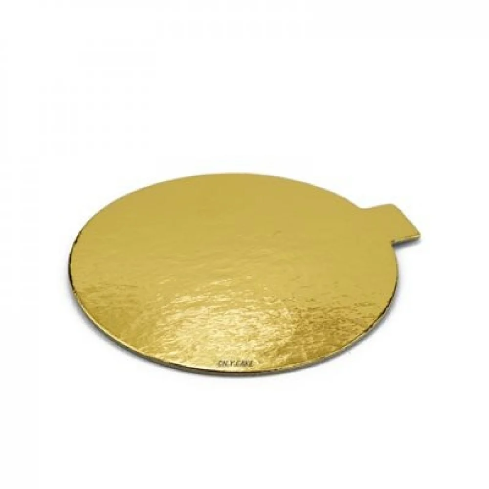 Aluminium Round Cake Board 9 cm Gold