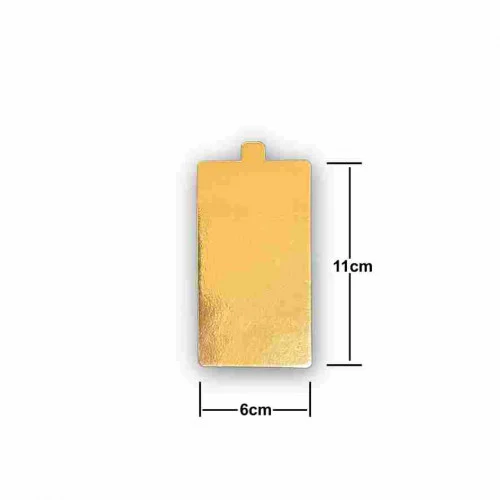 [قواعد جاتوه عريض مستطيلة ذهبى] Aluminium Wide Rectangular Gateau Board Gold