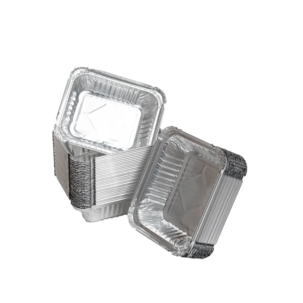 [طبق مستطيل صغير (420) * 1000] E- Aluminium Dish Rectangle Small 420