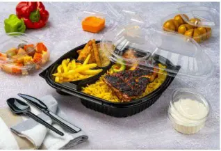 [علبة وجبات 3 عين بالغطاء البرج*200  (FGPP0003)    (FGPP0006)] B-  Microwave 3 Part with Cover