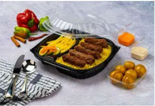 [علبة وجبات 2 عين بالغطاء البرج*200] B-  Microwave 2 Part with Cover