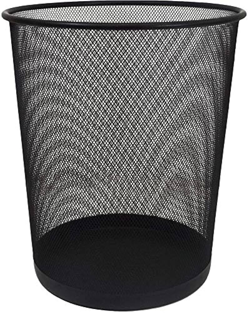 Black Mesh Trash Bin  