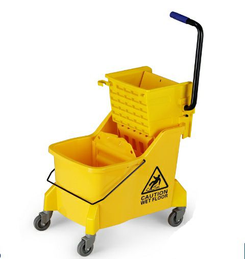 [تروللي سنجل باكت كامل بالعصارة والموب واليد] Single Bucket with Mop 