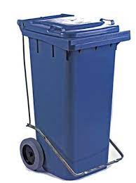 120L French Trash Bin with Wheels  