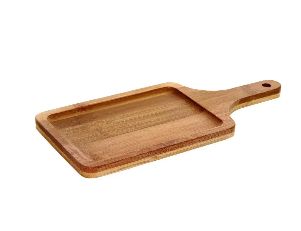 wood retangular pizza holder