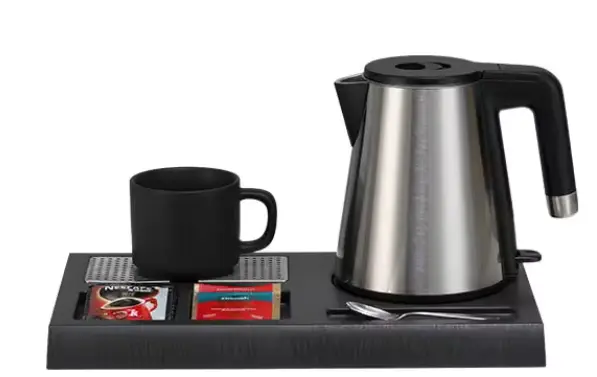 [كاتل بالتراي 0.6 لتر] kettle with Tray orist 0.6 litre double layer