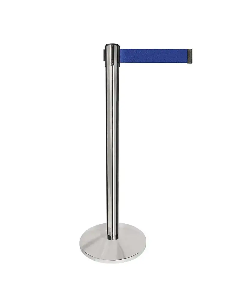 Blue Bollard with Blue rope