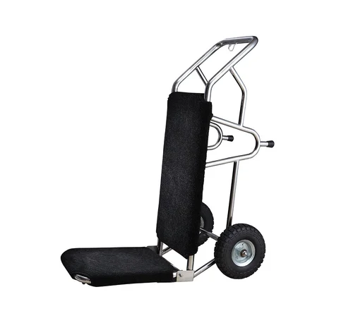 [عربة أمتعة بيلمان أسود فضي] hotel luggage cart bellman black silver
