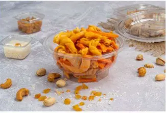 [علبة سلطة بلاستيك مفصلية 240 مل (حكيم)] Hinged Cold Salad Container 240 ml