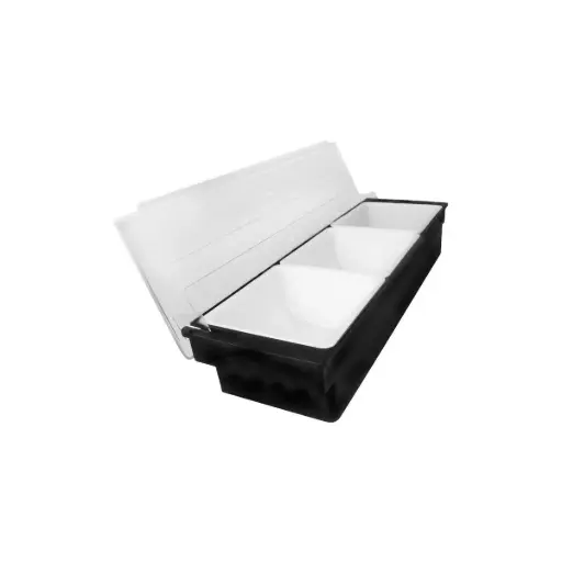 [3-COMPT. CONDIMENT HOLDER, BLACK علبة توابل 3 علبة] JIWINS Food and Beverage CONDIMENT HOLDER JW-B3B