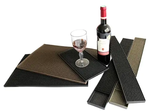 [SERVICE MAT, 300X150X10MM, RUBBER, BLACK دواسة جلد للبارات مستطيلة 300*150*10 مم] RUBBER Mat JW-GSM