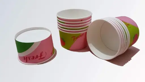 [علبة ايس كريم ورق صغير (1 بولة)] Paper Ice Cream Cup Small (1 scoop)