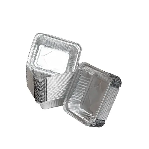 [طبق مستطيل صغير (420) * 1000] E- Aluminium Dish Rectangle Small 420