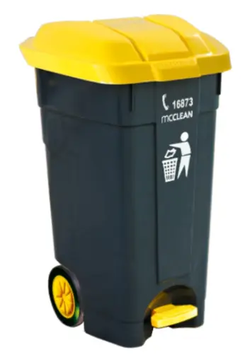 [زبالة 120 لتر بدواسة (ماكلين)] Mcclean 120 liter with Pedal Plastic